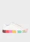 Paul Smith Lapin Stripe-detail Leather Sneakers In White