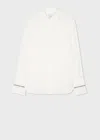 Paul Smith Women's White Silk 'signature Stripe' Detail Shirt In White