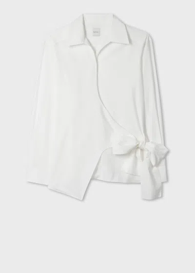 Paul Smith Women's White Tie Shirt