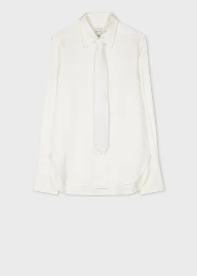 Paul Smith Women's White Tie Shirt