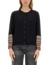 Paul Smith Womens Knitted Cardigan Button Thru In Blue