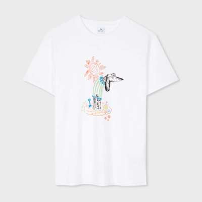 Paul Smith Womens Beach Dog T-shirt In White