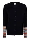 Paul Smith Womens Knitted Cardigan Button Thru In Azul