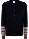 Paul Smith Womens Knitted Cardigan Button Thru In Blue
