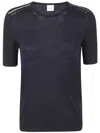 Paul Smith Fitted Textured Top With Contrasting Knit Detail
