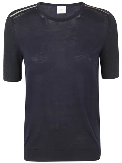 PAUL SMITH PAUL SMITH WOMENS KNITTED SHORT SLEEVES TOP CREWNECK