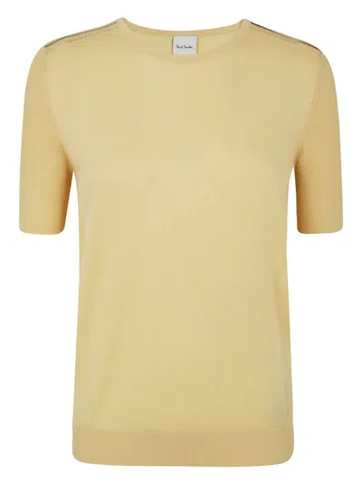PAUL SMITH WOMENS KNITTED SHORT SLEEVES TOP CREWNECK BY PAUL SMITH,CA03926E2