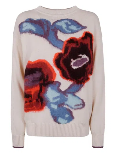 Paul Smith Womens Knitted Sweater Crew Neck In Pink