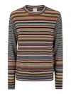 Paul Smith Womens Knitted Sweater Crewneck In Multicolour