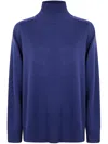 Paul Smith Womens Knitted Sweater Roll Neck In Blue