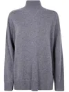 Paul Smith Womens Knitted Sweater Roll Neck In Gray