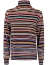 Paul Smith Signature Stripe Turtleneck Sweater In Multi