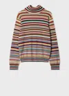 Paul Smith Womens Knitted Sweater Roll Neck In Multi