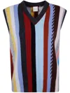 Paul Smith Signature Stripe-print Cable-knit Top In Multi