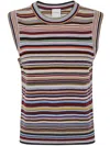 Paul Smith Women's 'signature Stripe' Cashmere Knitted Vest Multicolour In Multi