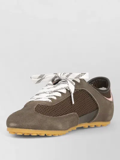 Paul Smith Womens Samara Lace Up Mesh Sneakers In Brown