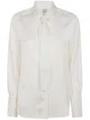Paul Smith Long Sleeve White Shirt With Removable Tie In White