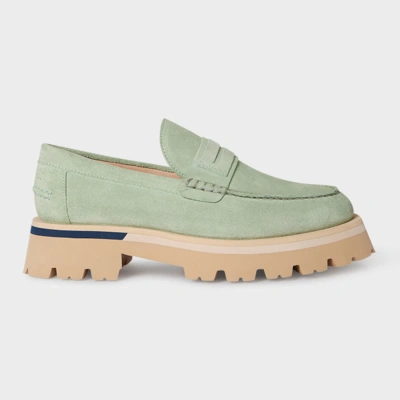 Paul Smith Womens Shoe Felicity Green Suede In Mint Green