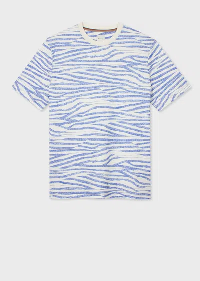 Paul Smith Crayon-print Cotton T-shirt In Blue