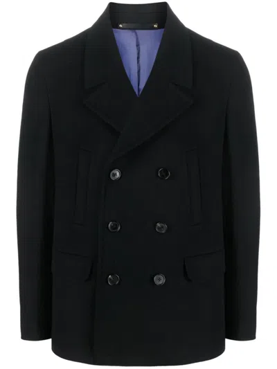 PAUL SMITH PAUL SMITH WOOL AND CASHMERE BLEND DOUBLE-BREASTED BLAZER