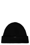 Paul Smith Ribbed Texture Wool And Cashmere Hat In Black
