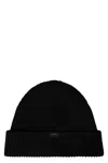 Paul Smith Ribbed Texture Wool And Cashmere Hat In Black