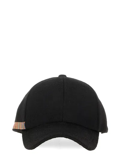 Paul Smith Wool Baseball Hat In Black