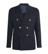 Paul Smith Men's Double-breasted Jacket Featuring Button Detailing In Blue