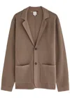 Paul Smith Wool Blazer Cardigan In Brown
