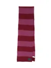 Paul Smith Textured Striped Scarf For All Seasons In Pink