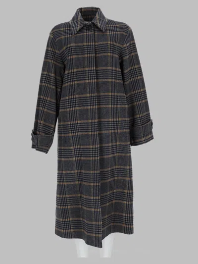 Paul Smith Wool Blend Trench Coat For Women In Multicolour