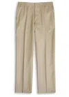 Paul Smith Light Camel Wool-silk Elasticated-waist Trousers Brown In Neutral