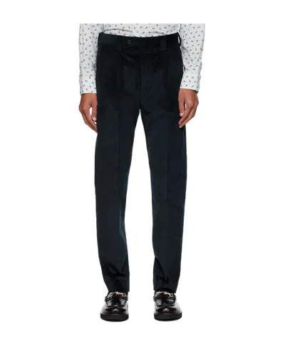 Paul Smith Wool Blended Corduroy Casual Pants In Black