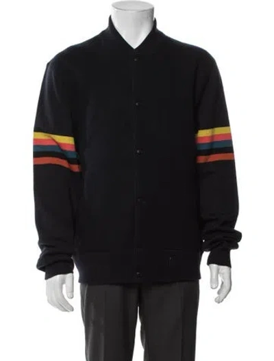 Pre-owned Paul Smith Wool Bomber Jacket In Black