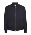 Paul Smith Wool Bomber Jacket In Blue