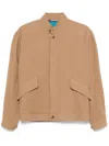 Paul Smith Wool Bomber Jacket In Brown