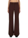 Paul Smith Wide Leg Trousers Belt Loops In Burgundy