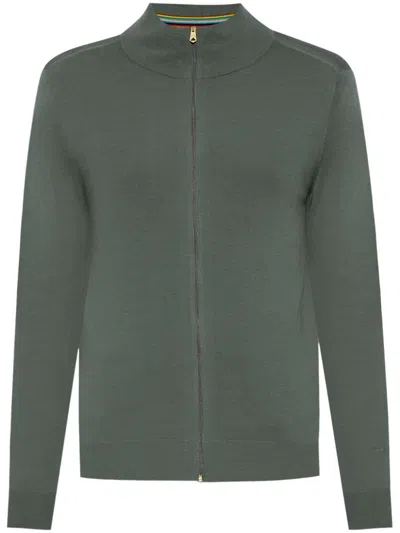 Paul Smith Wool Cardigan In Grün