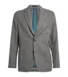 Paul Smith Wool Check Blazer In Grey