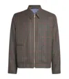 Paul Smith Checked-pattern Zip-fastening Overshirt In Gray