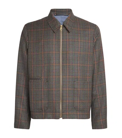 Paul Smith Checked-pattern Zip-fastening Overshirt In Multi