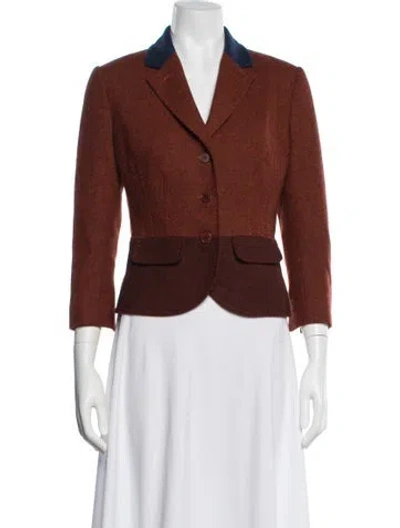 Pre-owned Paul Smith Wool Colorblock Pattern Blazer In Multi