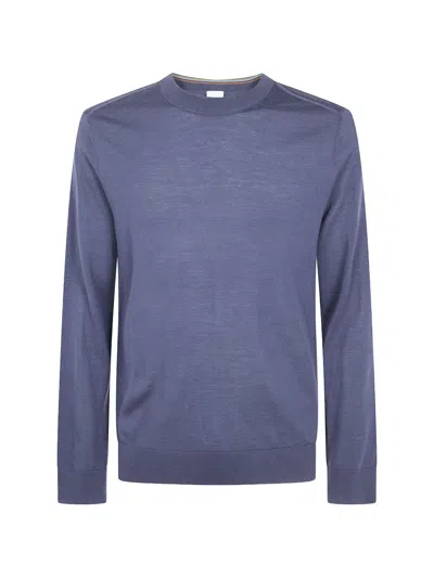 Paul Smith Wool Crewneck Sweater In Blue