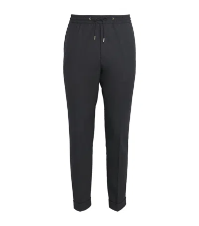 Paul Smith Wool Drawstring Trousers In Gray