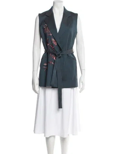 Pre-owned Paul Smith Wool Floral Print Blazer In Blue