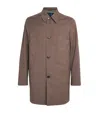 Paul Smith Wool Gilet-lined Mac Coat In Brown
