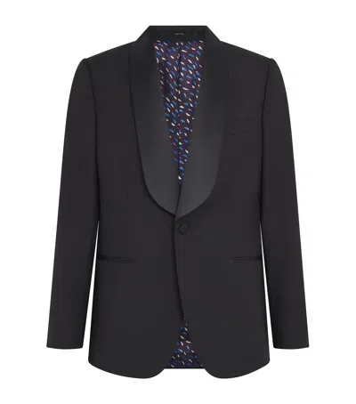 Paul Smith Wool-mohair Tuxedo Jacket In Black