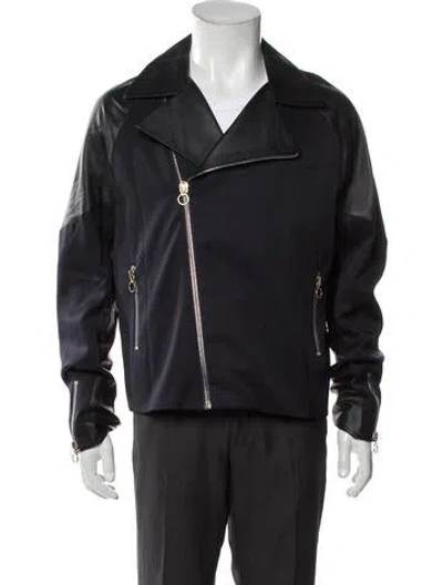 Pre-owned Paul Smith Wool Moto Jacket W/ Tags In Multi