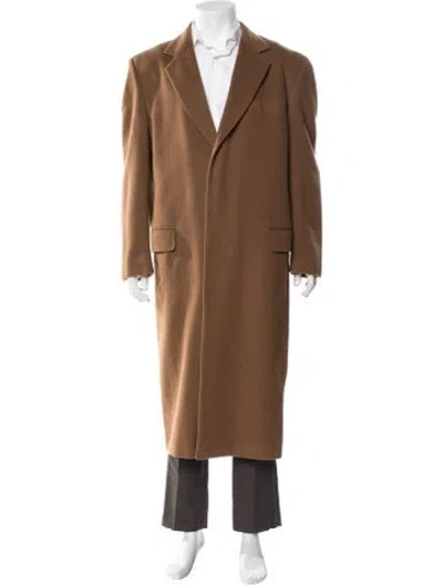 Pre-owned Paul Smith Wool Overcoat In Brown