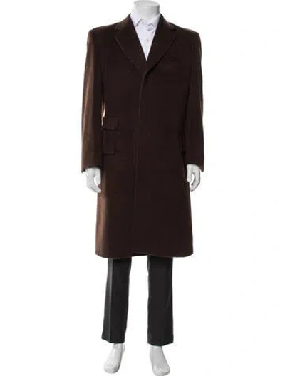 Pre-owned Paul Smith Wool Overcoat In Brown